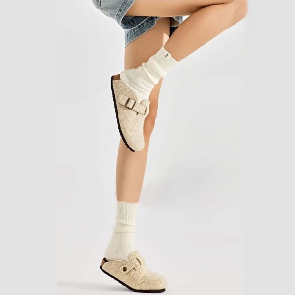 UBZ Wool Felt Birkenstock Slippers for Women - 图片 9