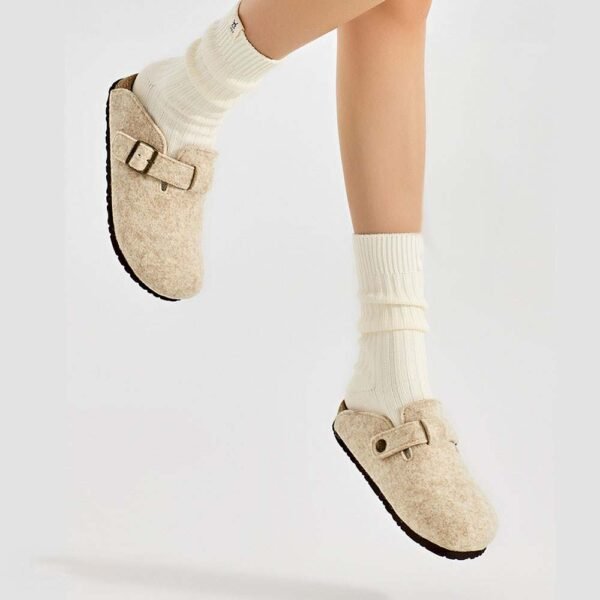 UBZ Wool Felt Birkenstock Slippers for Women - 图片 7
