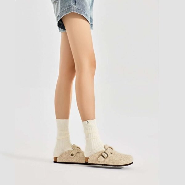 UBZ Wool Felt Birkenstock Slippers for Women - 图片 8