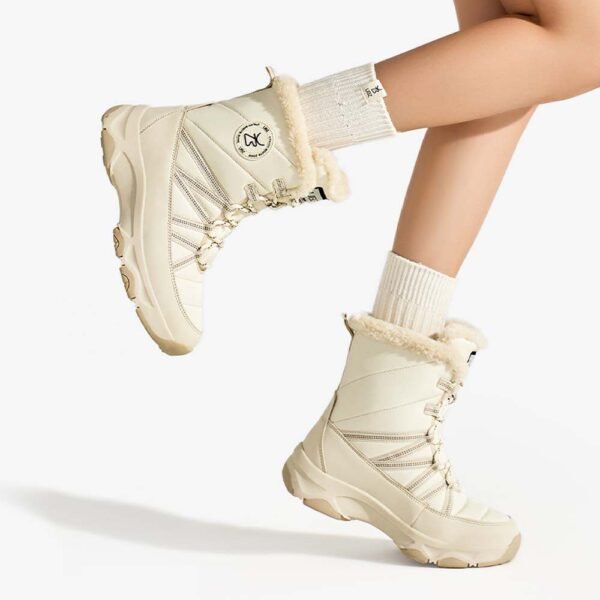 UBZ Waterproof Sub-zero Protection Short Bow Snow Boots for Women - 图片 11