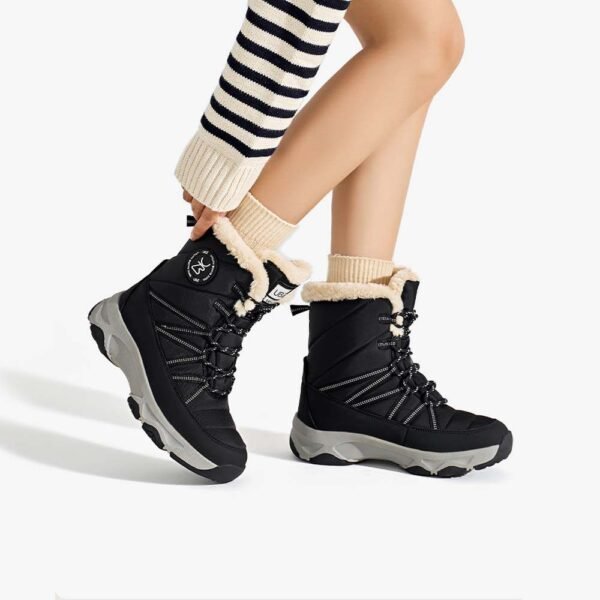 UBZ Waterproof Sub-zero Protection Short Bow Snow Boots for Women - 图片 10