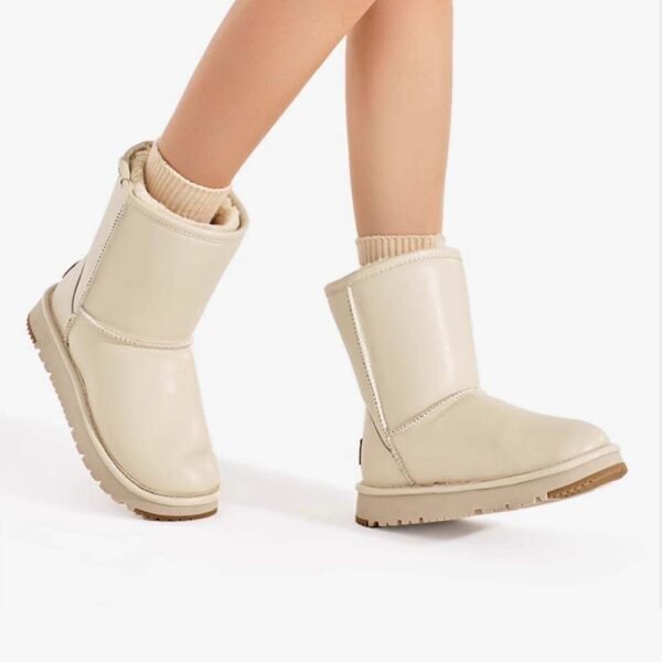 UBZ Waterproof Leather Calf Snow Boots for Women - 图片 10