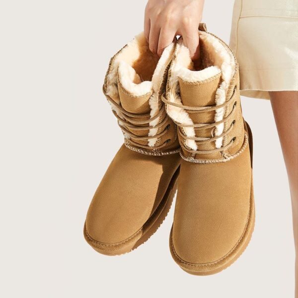 UBZ Waterproof Calf Snow Boots for Women - 图片 2
