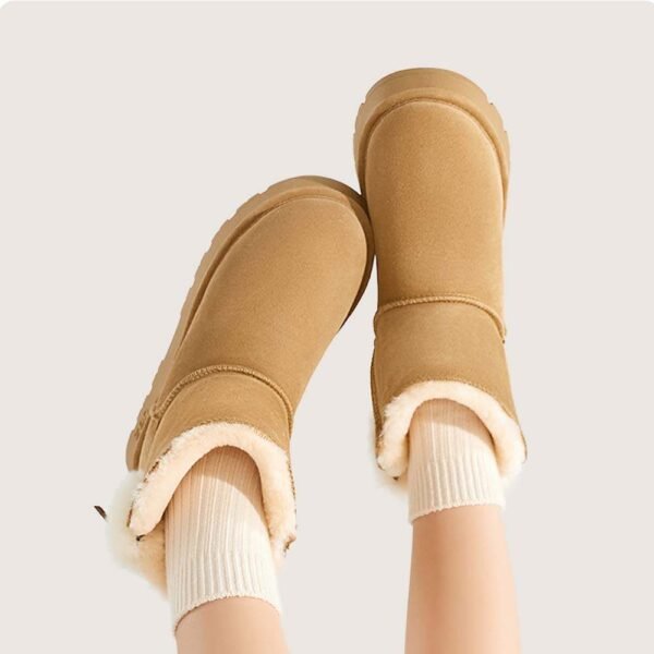 UBZ Waterproof Short Bow Cute Bow Snow Boots for Women - 图片 4