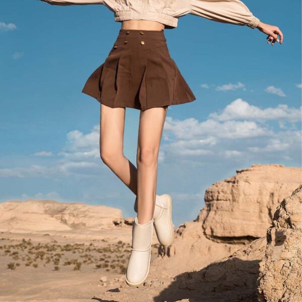 UBZ Waterproof Leather Calf Snow Boots for Women - 图片 2