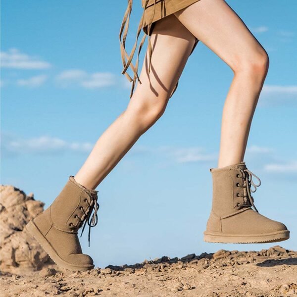UBZ Waterproof Calf Snow Boots for Women