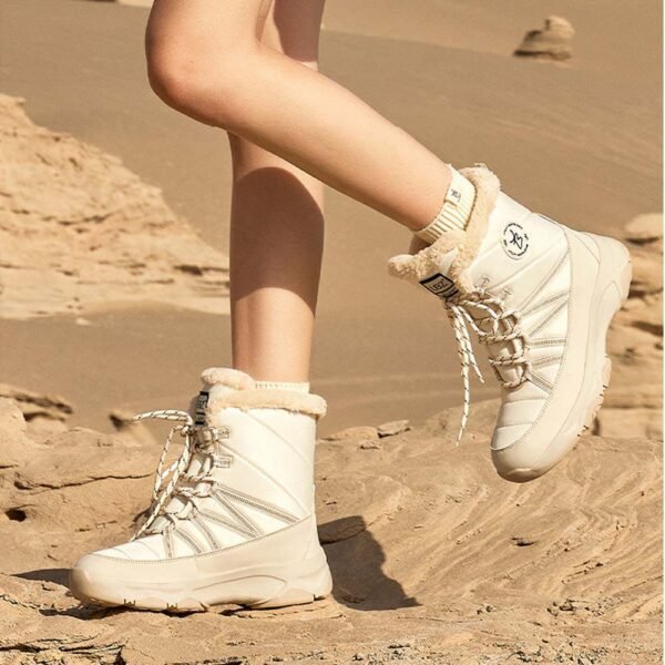 UBZ Waterproof Sub-zero Protection Short Bow Snow Boots for Women - 图片 7