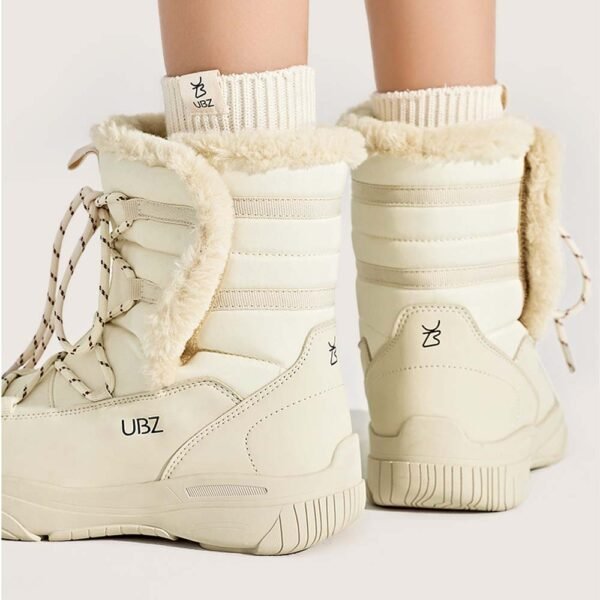 UBZ Waterproof Supper Warm Short Bow Snow Boots for Women - 图片 7