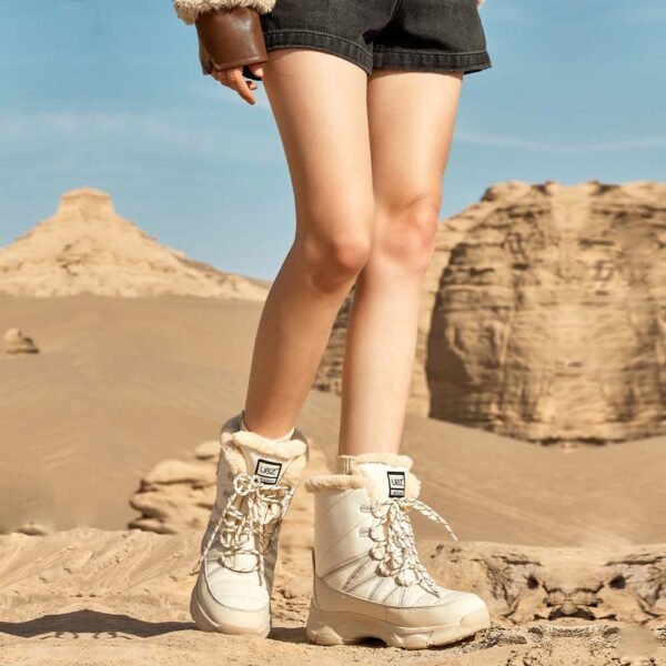 UBZ Waterproof Sub-zero Protection Short Bow Snow Boots for Women - 图片 9