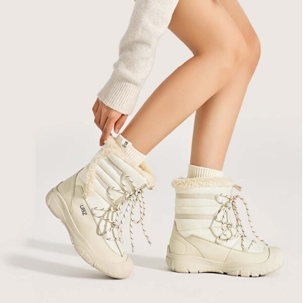 UBZ Waterproof Supper Warm Short Bow Snow Boots for Women - 图片 2