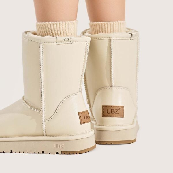 UBZ Waterproof Leather Calf Snow Boots for Women - 图片 5
