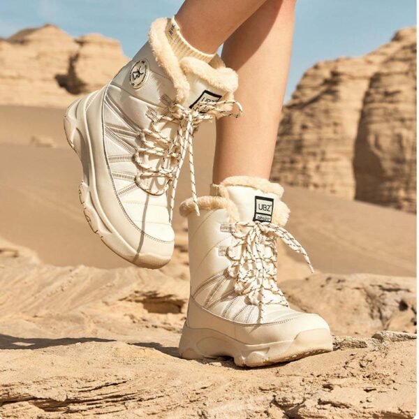 UBZ Waterproof Sub-zero Protection Short Bow Snow Boots for Women - 图片 6