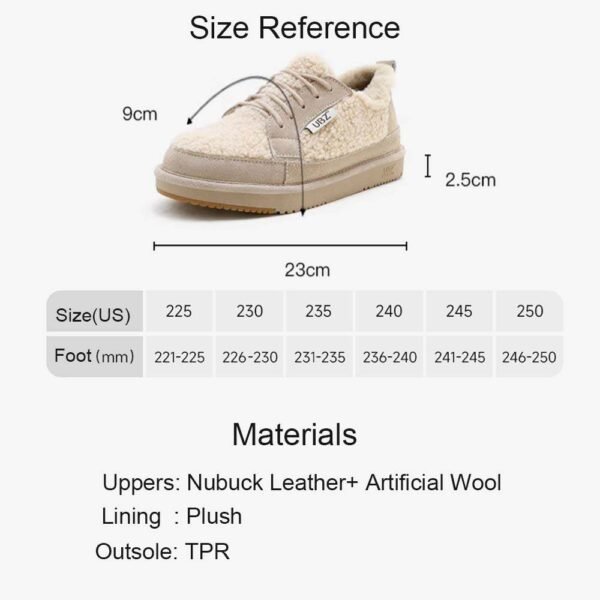 UBZ Lamb Wool Ankle Snow Boots for Women - 图片 10