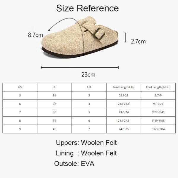 UBZ Wool Felt Birkenstock Slippers for Women - 图片 10