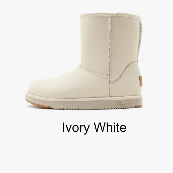 UBZ Waterproof Leather Calf Snow Boots for Women - 图片 13